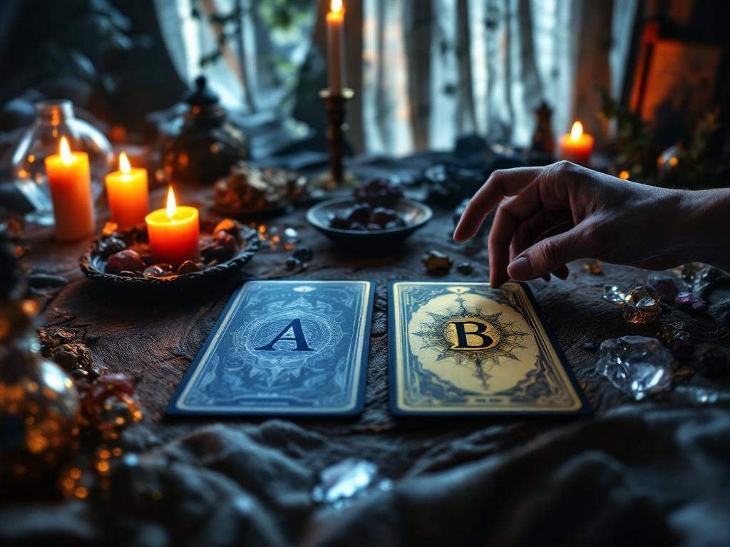 Interpretación del tarot entre dos alternativas clave